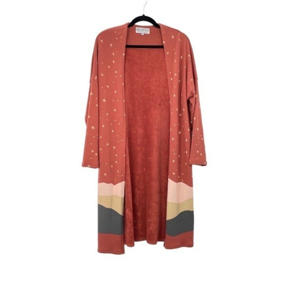 Wildfox Women's Desert Night Sky Loraine Long Sleeves Duster Cardigan Size XS - Picture 3 of 12